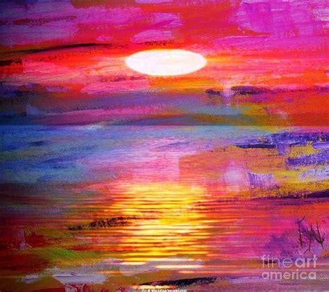 Abstract Sunset Painting By Painterartist Fin Fine Art America