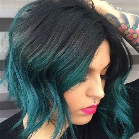 Dark Green Black Ombre For Short Hair 2017 Hairstyles