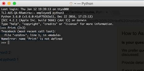 Trying to learn how to run my scripts through ubuntu's terminal regularly. macos - Python/Terminal trouble, Python2 and 3, Traceback ...