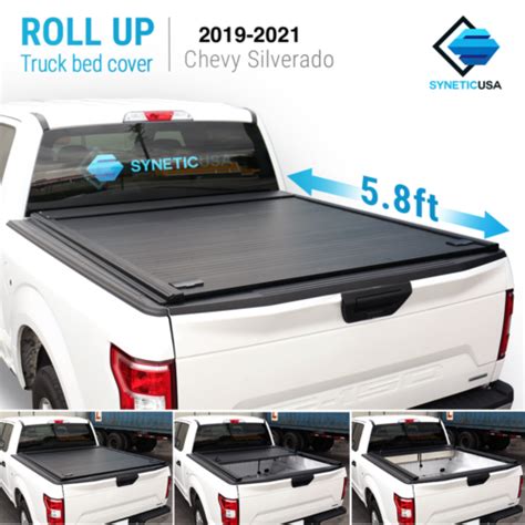 Syneticusa Retractable Tonneau Cover 2019 2021 Silverado 1500 Truck