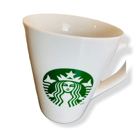 Vintage White 2013 Starbucks Ceramic Mug With Green Siren Etsy