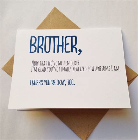 20 Funny Birthday Card Messages For Brother