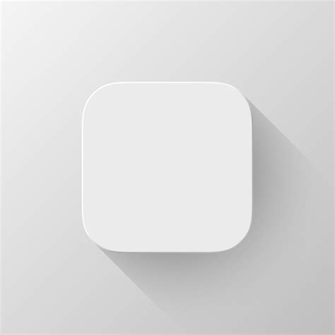 Premium Vector White Technology App Icon Blank Template