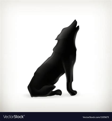Wolf Silhouette Royalty Free Vector Image Vectorstock
