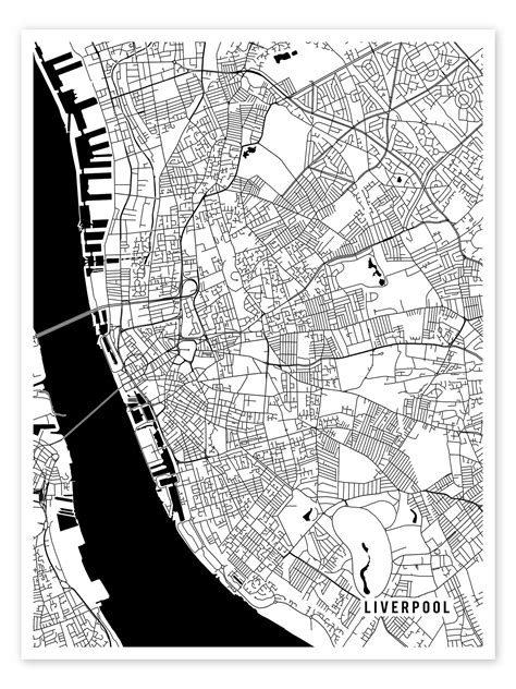 Liverpool England Map Print By Main Street Maps Posterlounge