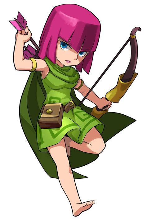 Archer Art Puzzle And Dragons Art Gallery Clash Royale Anime Game Character Design Character