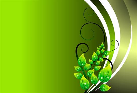 Green Eps Vector Green Floral Background Vector Illustration Designious