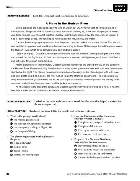 3rd Grade Multiple Choice Reading Comprehension Worksheets