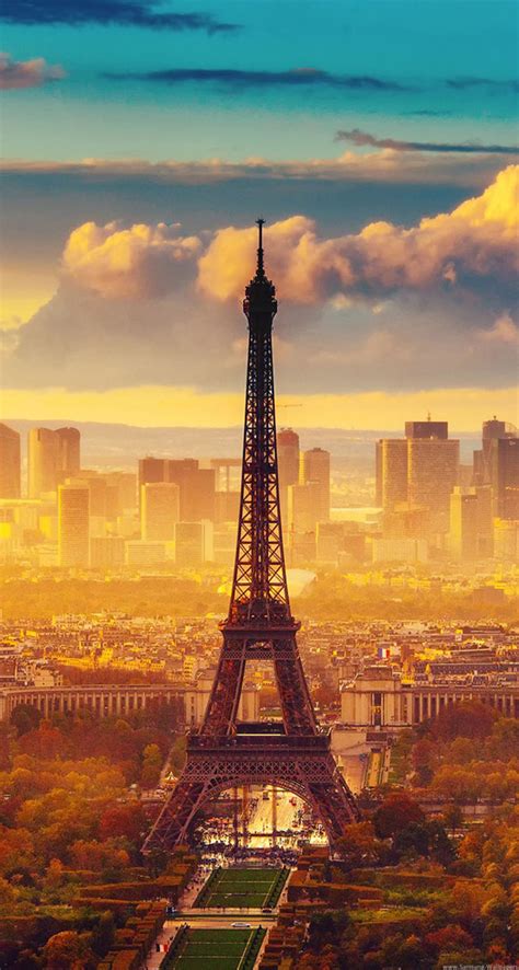 Eiffel Tower And Sunset The Iphone Wallpapers