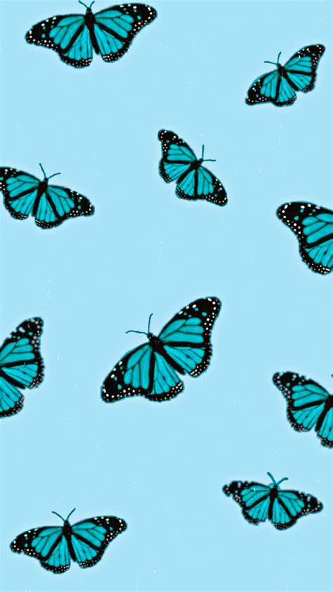 Elrin C Butterflies Wallpaper Aesthetic Blue Butterfly Aesthetic