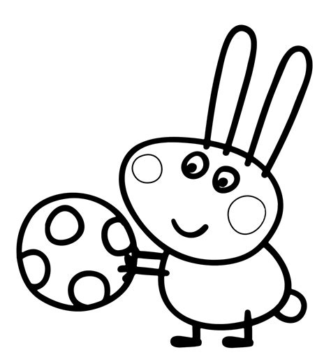 Peppa Pig - Richard Rabbit a George friends plays with the ball