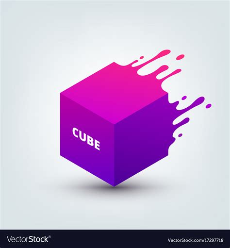 Abstract Colored 3d Cube Royalty Free Vector Image