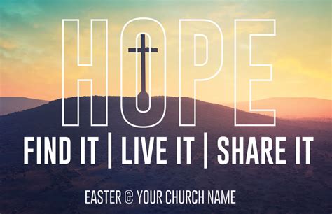 Hope Hill Sunrise Postcard Church Postcards Outreach Marketing