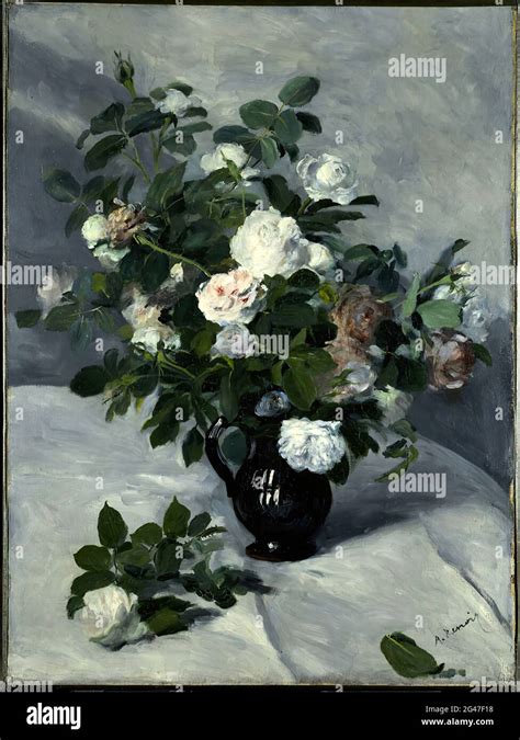 Pierre Auguste Renoir Still Life With Roses Stock Photo Alamy