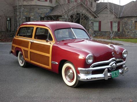 1950 Ford Maroon Woody Wagon Vintage Muscle Cars Station Wagon Cars