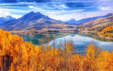 Scarica Usa Il Lago Le Montagne Colorado Autunno Sfondi Per Desktop