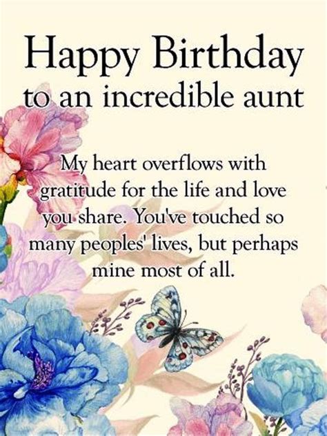 Happy Birthday To An Incredible Aunt