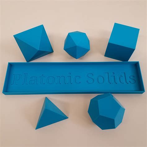 Download free STL file Platonic Solids with Tray • Model to 3D print ...
