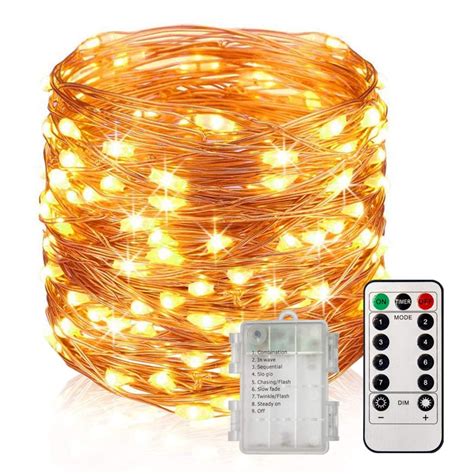 Department Store Waterproof 100 Led Battery Operated 8 Multi Functions Timer String Fairy Lights
