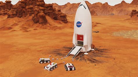 Space Shuttle Landing On Mars