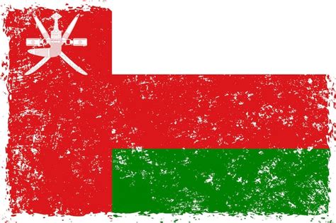 Premium Vector Oman Flag Grunge Distressed Style