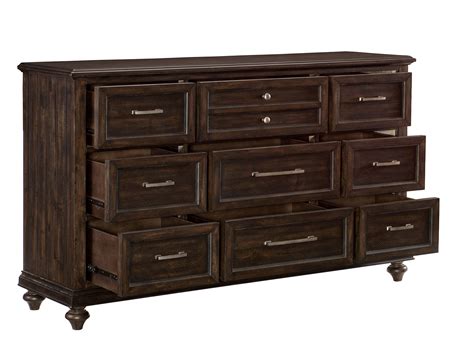 Homelegance Cardano Dresser Driftwood Charcoal Over Acacia Solids And