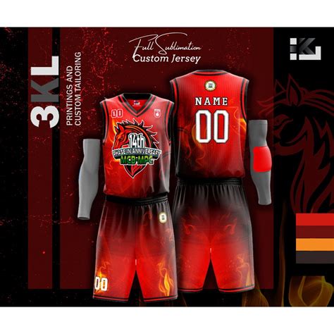 Basketball Jersey Full Sublimation Customized Design Shopee Philippines