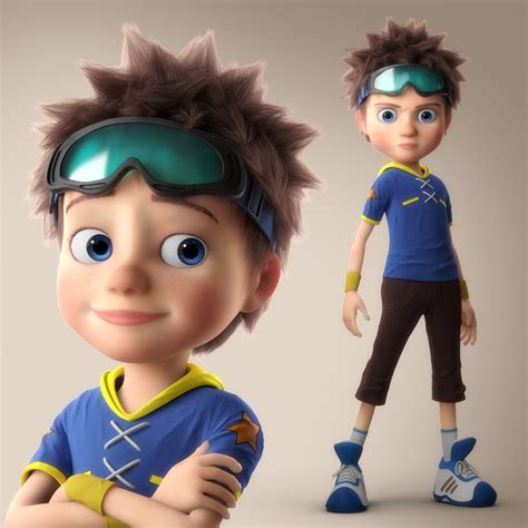 Cartoon Boy Rigged Character 3d Model Turbosquid 1258752