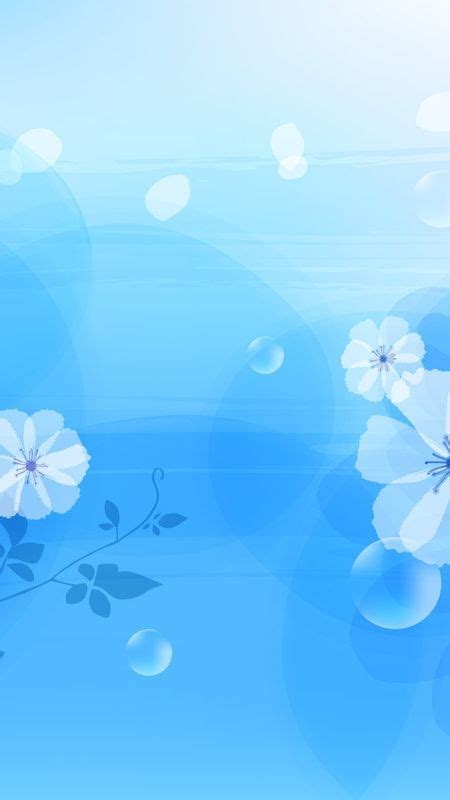 Sky Blue Colour Floral Wallpaper Download Mobcup