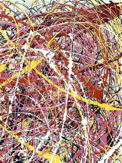 Unknown Jackson Pollock Style Abstract Expressionist Colorful