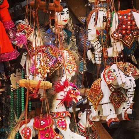 Colorful Myanmar Puppets Culture Art Paper Dolls Puppetry