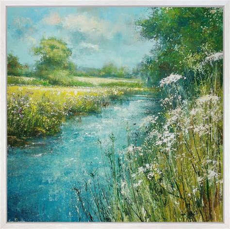 Spring Flowers By The River By Steven Mcloughlin ~ Artique Galleries