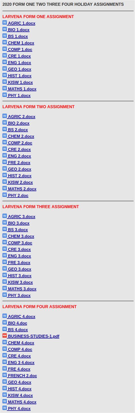Kcse certificate download looking to download safe free latest software now. FORM ONE TWO THREE FOUR HOLIDAY ASSIGNMENTS 2020 » KCSE ...