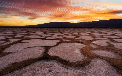Death Valley Usa California Desert Sunset Red Sky Wallpaper