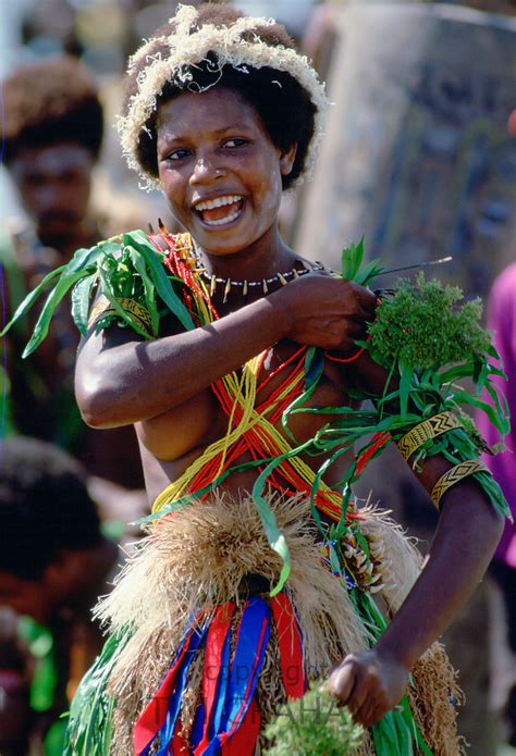 Girl At Tribal Gathering Papua New Guinea Tim Graham World Travel