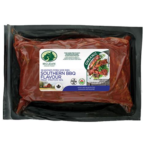 Organic Southern Bbq Pork Ribs Mclean Meats Clean Deli Meat