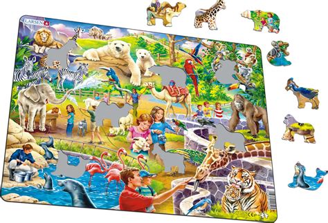 Us30 An Exciting Day At The Zoo Motif Puzzles Larsen Puzzles