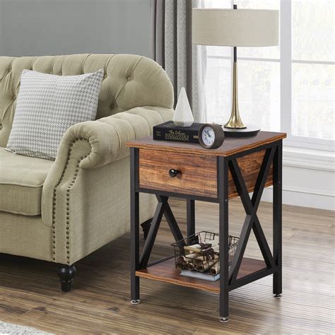 Side Table For Living Room With Drawers End Table Tables Small