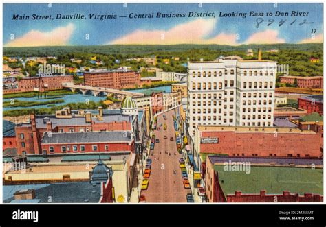 Main Street Danville Virginia Central Business District Looking