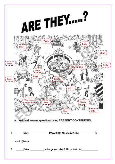 Are They Esl Worksheet By Nines Picado