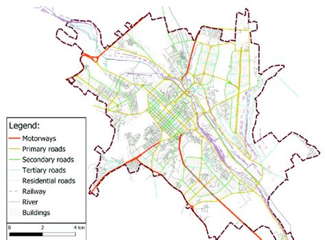 Map Of Road Infrastructure Openstreetmap Data 17 Map Of Road