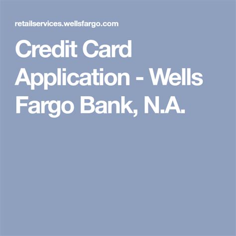 You could get approved even with bad credit, and you will need to pay a refundable security deposit, which will also serve as your credit limit. Credit Card Application - Wells Fargo Bank, N.A. | Credit card application, Credit card, Wells fargo