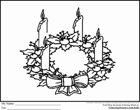 This printable features a christmas tree with ornaments to color, one day at a time. Advent Wreath Coloring Page Catholic Unique Advent ...