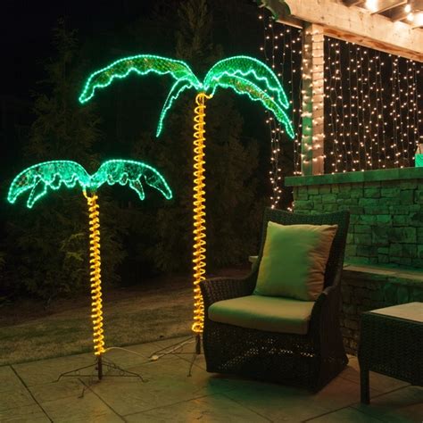 Lighted Palm Trees 45 Deluxe Led Lighted Palm Tree