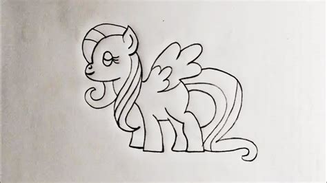 Step By Step Drawing Of Fluttershy How To Draw Fluttershy Pencil