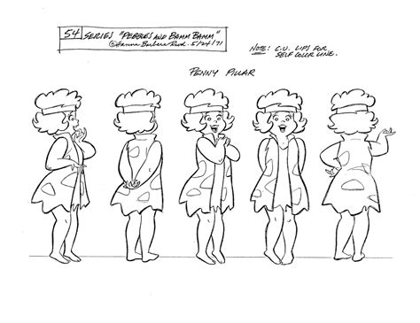 Talesfromweirdland Model Sheets For The 1971 Hanna Barbera Cartoon The Pebbles And Bamm Bamm