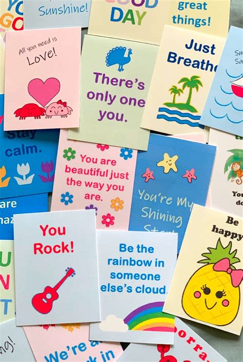 Positive Thoughts Printable Cards Positivity Cards Encouragement