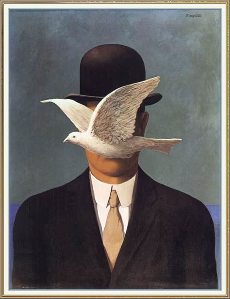 Man In A Bowler Hat René Magritte 1964 Magritte Paintings Rene