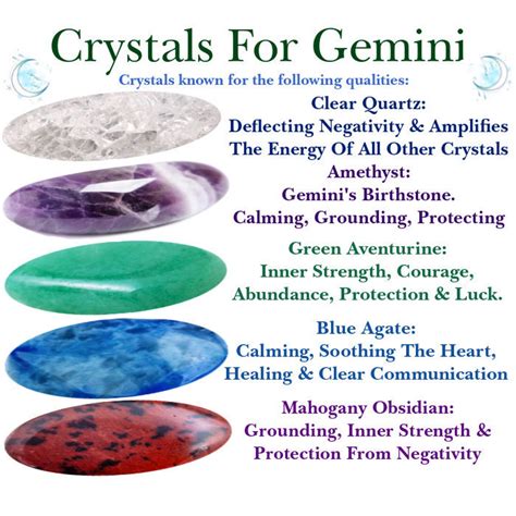 Crystals For Gemini Clear Quartz Amethyst Aventurine Blue Etsy