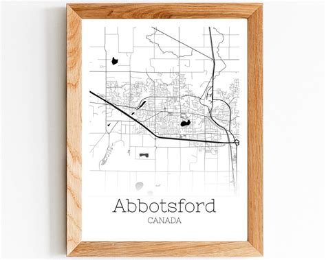 Abbotsford Map Instant Download Abbotsford Canada City Map Etsy